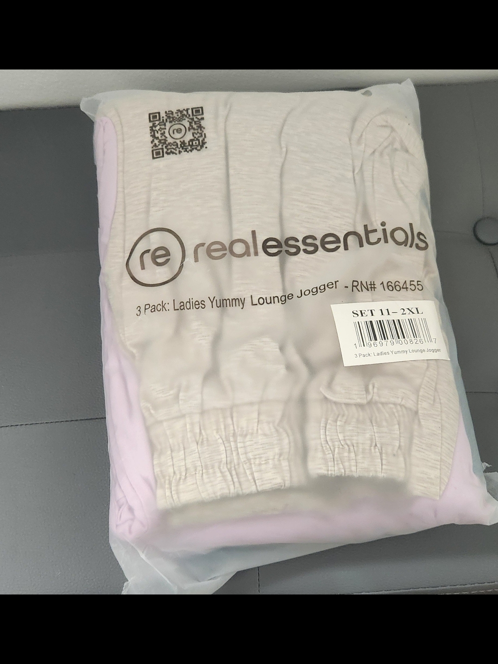 Realessentials Women's Yummy Lounge Jogger 3-Pack - Cream & Light Pink